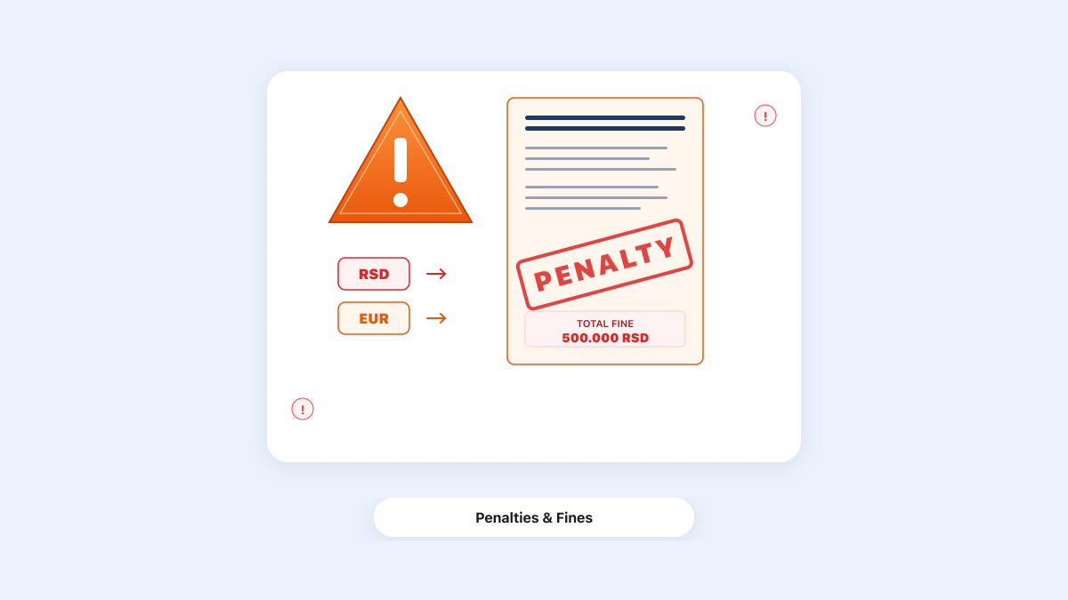 Strafen für E-Lieferscheine Serbien 2026: Bußgelder bis 2 Millionen RSD